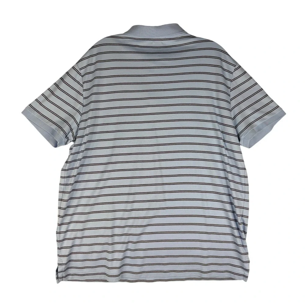 Polo Ralph Lauren Custom Slim Fit Striped Polo Shirt Mens XL Light Blue Pony
